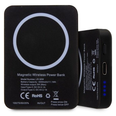 Karl Lagerfeld MagSafe Power Bank 3000mAh 5W Black